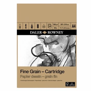 Daler Rowney Fine Grain Cartridge Pad A4 160gsm
