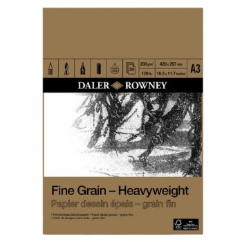 Daler Rowney Fine Grain Heavyweight Pad A3 200gsm