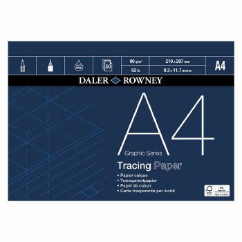 Daler Rowney Tracing Pad A4 90gsm