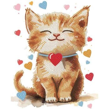 Diamond Dotz - Stretched Canvas 20x25cm - Darling Kitty