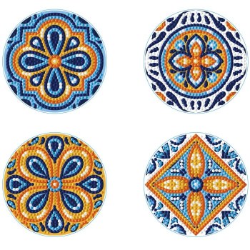 Diamond Dotz - Coasters 4 Pack - Portuguese Tiles