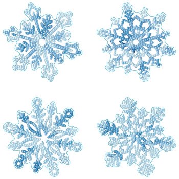 Diamond Dotz - Coasters 4 Pack - Snowflakes