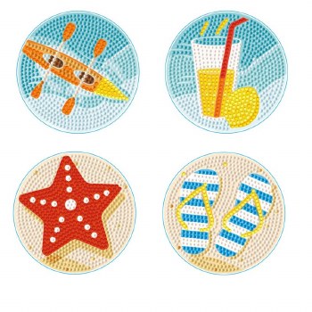 Diamond Dotz - Coasters 4 Pack - Vacation