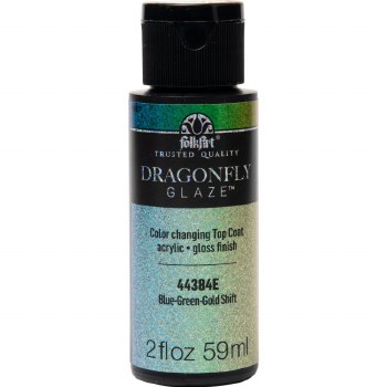 Folkart Dragonfly Glaze 2oz/59ml - Blue, Green Gold Shift