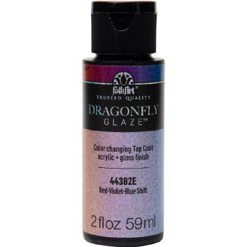 Folkart Dragonfly Glaze 2oz/59ml - Red, Violet, Blue Shift