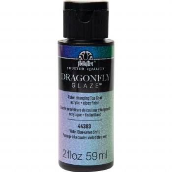 Folkart Dragonfly Glaze 2oz/59ml - Violet, Blue, Green Shift