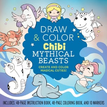 Draw & Color Chibi Mythical Beasts