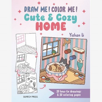 Draw me! Colour Me! Cute Cozy Home