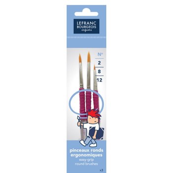 Lefranc & Bourgeois Enfants - Easy Grip Round Brush Set 3pcs