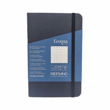 EcoQua Plus Dots Notebook 9x14cm - Dark Blue