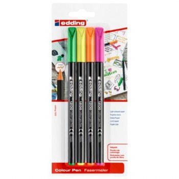 Edding 1200 Colour Colour Neon Pens - 4pcs