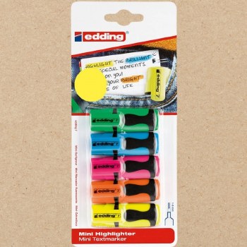 Edding Mini Highlighters Neon Colours Pack