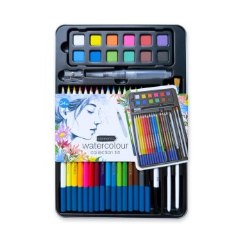 Elements Watercolour Collection - Tin of 34pcs