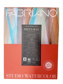 Fabriano Studio 9x12'' Hot Pressed 300gsm 12 sheets