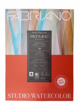 Fabriano Studio 9x12'' Hot Pressed 300gsm 50 sheets