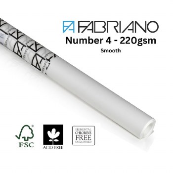 Fabriano No.4 Roll 1.5x10m 220gsm - Smooth