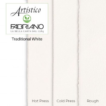 Fabriano Artistico Traditional White Rough 56x76cm 640gsm (Min 2 Sheets)