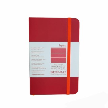 Fabriano Ispira Ruled Softcover Notebook 9x14cm - Red