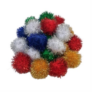 Glitter Pom Poms 30mm 24s