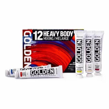 Golden Heavy Body 12 Acrylic Mixing Set