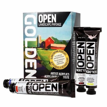 Golden OPEN Acrylic Landscape Set
