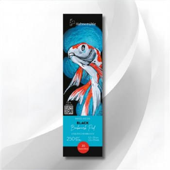 Hahnemuhle Mixed Media Bookmark Black - 5.5x20cm, 250gsm, 20 Sheets