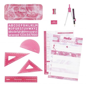 Helix Marble Maths Set Pink