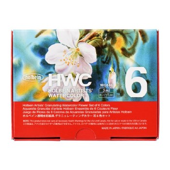 Holbein Artist's Granulating Watercolour Flower Set of 6