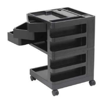 KUBX Pro Mobile Rotating 4-Sided Storage Organizer Black