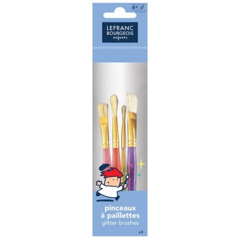 Lefranc & Bourgeois Enfants - Glitter Brush Value Pack Set 4pcs