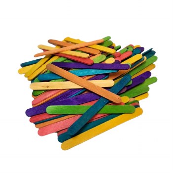 Lollipop Sticks Coloured 100s