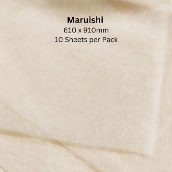 Maruishi 61x91cm - 9gsm (10 sheets) - Including Free Cardboard Tube