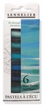 Sennelier 1/2 Soft Pastels Set of 6 - Emerald Sea