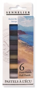 Sennelier 1/2 Soft Pastels Set of 6 - Seascape