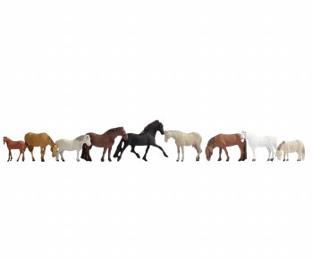 Model Figures Set of 9 Horses