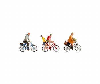 Model Figures Set of 3 Cyclists