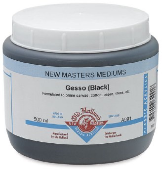 New Masters 500ml Black Gesso