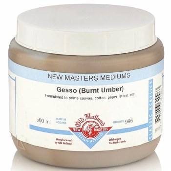 New Masters 500ml Burnt Umber Gesso