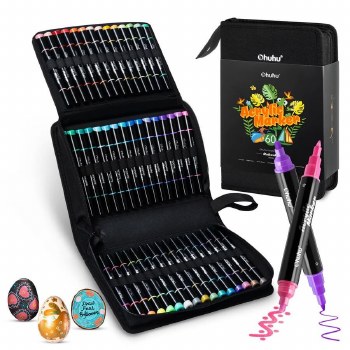 Ohuhu Kakaako Acrylic Waterproof Marker Set 60