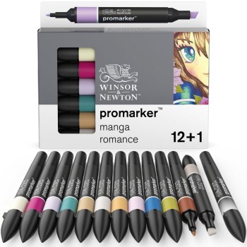 Winsor & Newton Promarker Set 12+1 - Manga Romance