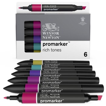 Winsor & Newton Promarker Set 6 - Rich Tones