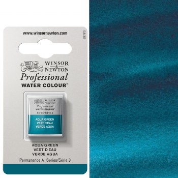 W&N Professional Watercolour Half Pan Aqua Green