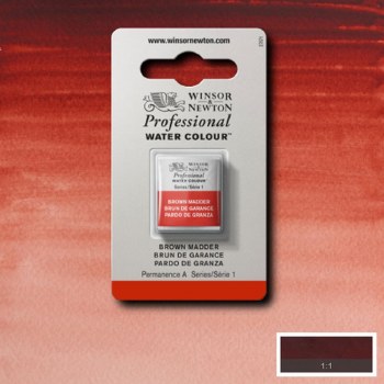 W&N Professional Watercolour Half Pan Brown Madder