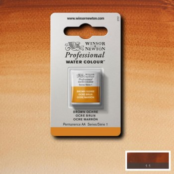 W&N Professional Watercolour Half Pan Brown Ochre