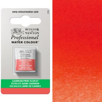 W&N Professional Watercolour Half Pan Cadmium Free Scarlet