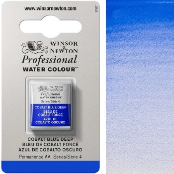 W&N Professional Watercolour Half Pan Cobalt Blue Deep
