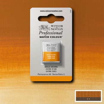 W&N Professional Watercolour Half Pan Gold Ochre