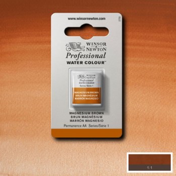 W&N Professional Watercolour Half Pan Magnesium Brown