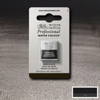 W&N Professional Watercolour Half Pan Mars Black