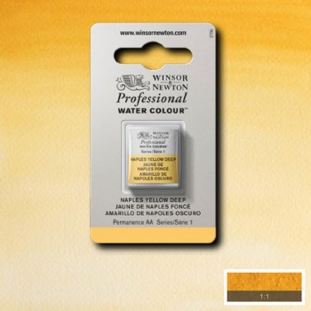 W&N Professional Watercolour Half Pan Naples Yellow Deep